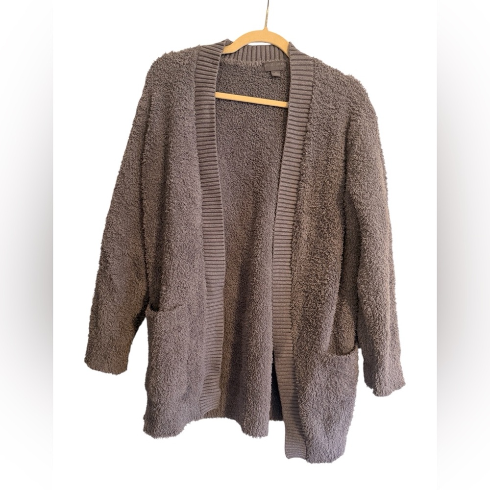 Barefoot Dreams Cozy Chic Lilac Fuzzy Cardigan in Size M